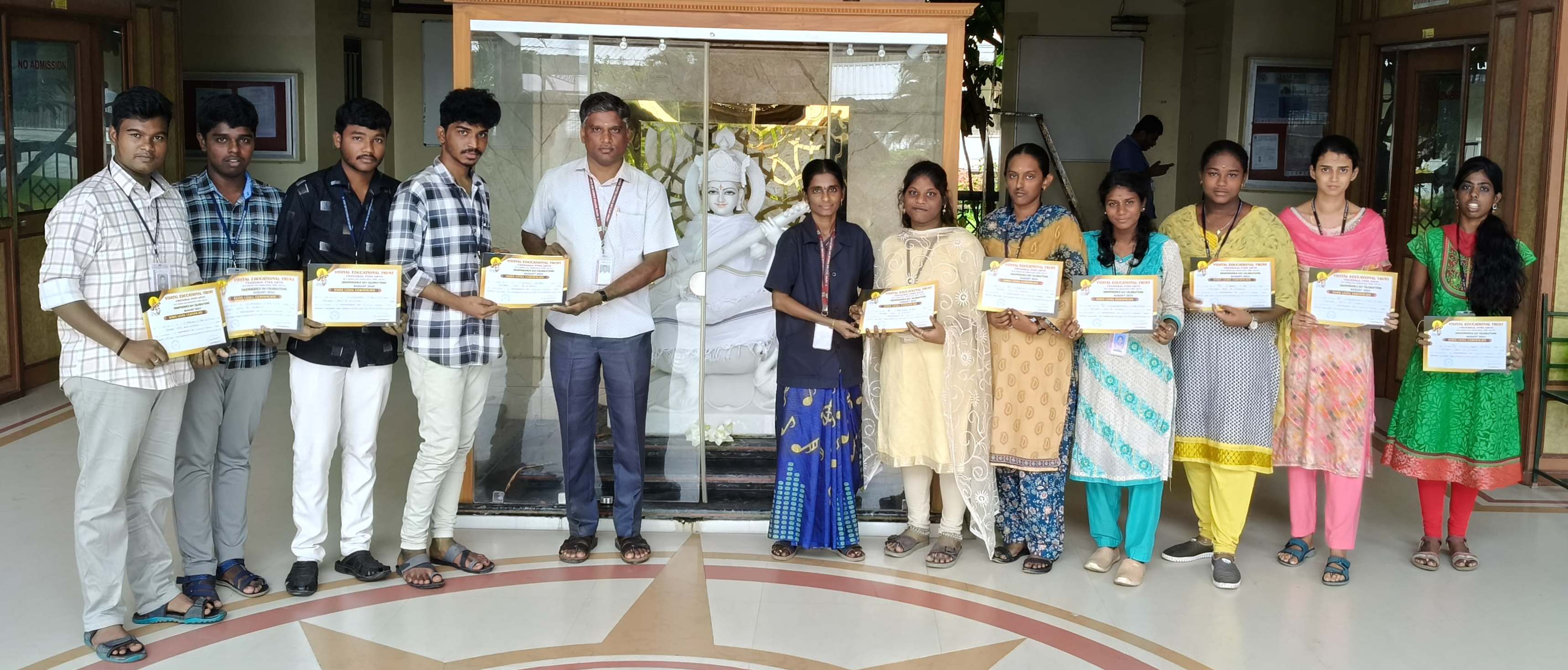 HANDRWRITING COMPETITION BY VIDIYAL EDUCATIONAL TRUST- STATE LEVEL CERTIFICATE