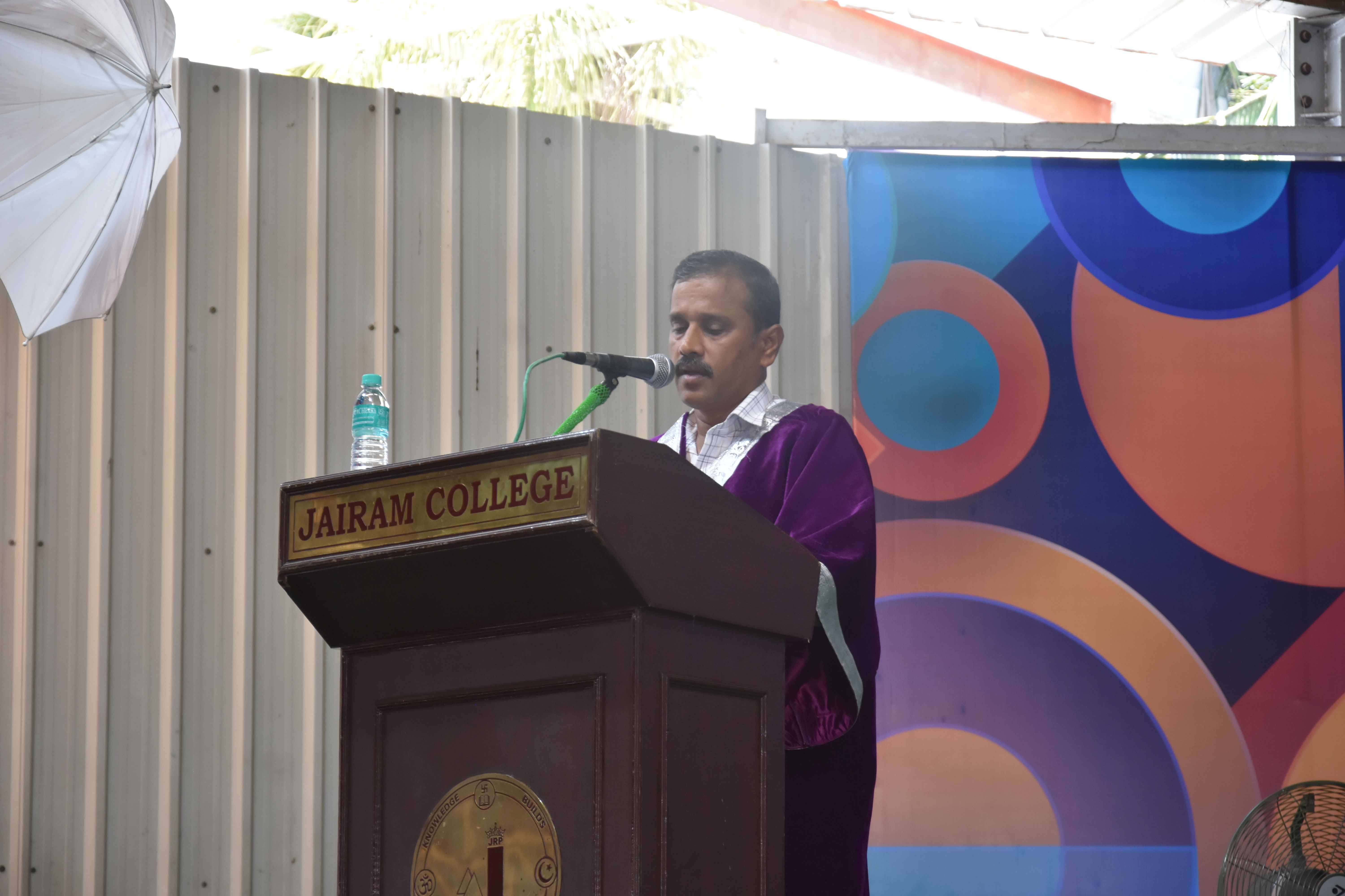 Welcome Address by Principal