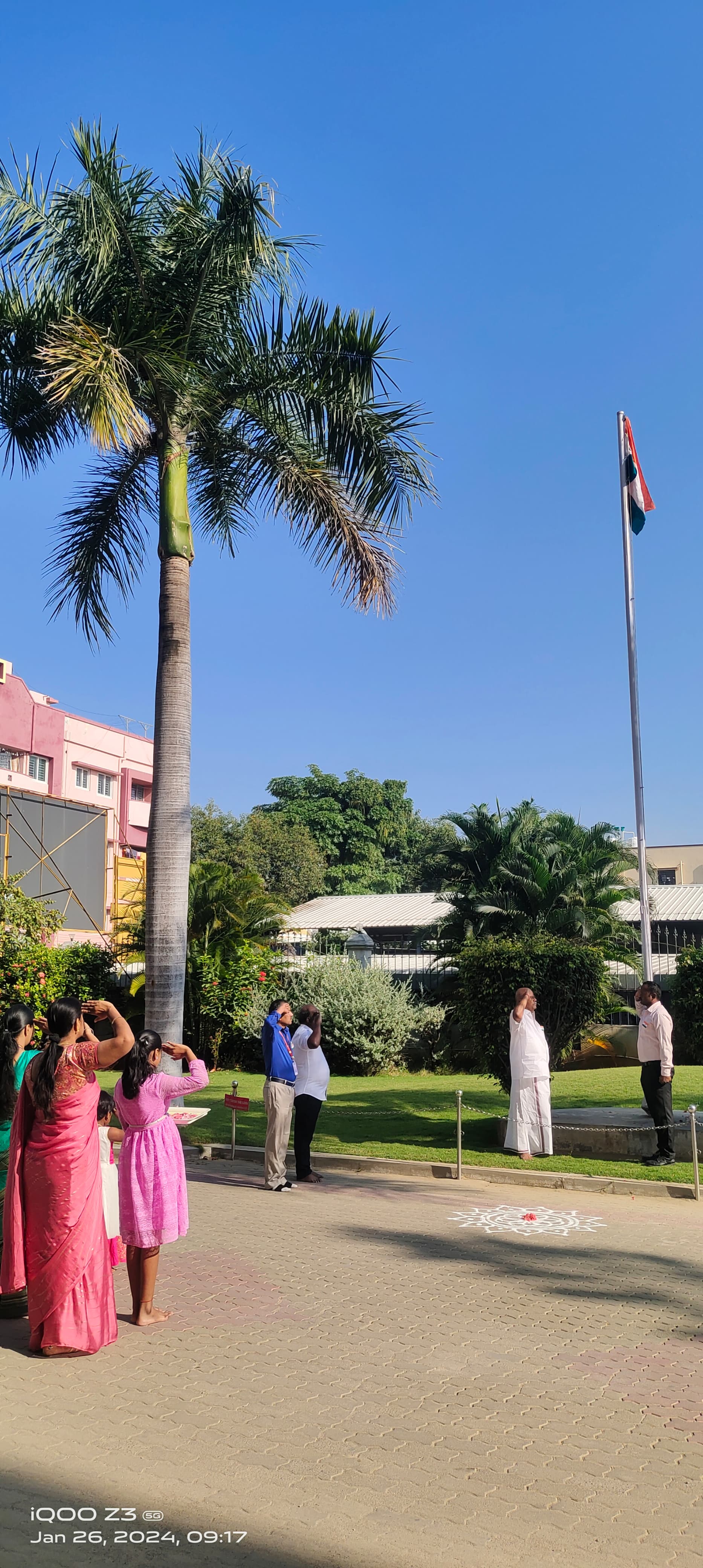 HONOUR TO INDIAN FLAG HOISTING
